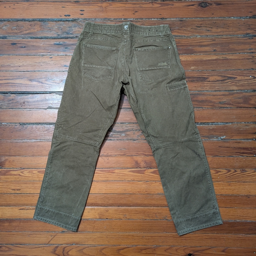 lot 2 pair Kuhl RYDR Vintage Patina Dye HIking Outdoor Pants 38 x 32 brown olive - Picture 16 of 16